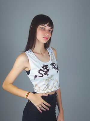 Cropped Regata Dragão Chinês Crop Top (4)