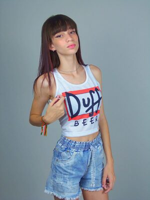 Cropped Regata Duff Beer Regatinha Crop Top Branco_ (5)
