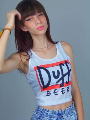 Cropped Regata Duff Beer Regatinha Crop Top Branco_ (7)