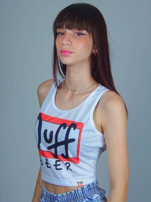 Cropped Regata Duff Beer Regatinha Crop Top Branco_ (8)