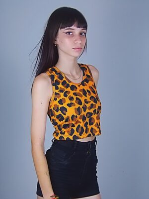 Cropped Regata Onça Print Canelado (6)