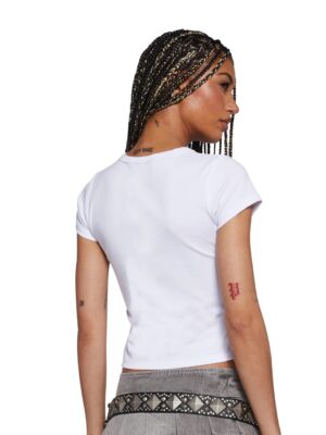 Cropped Tee Branco Soltinha Royal Bitch (05)