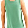 Camiseta Masculina Regata Verde Lisa Sem Estampa T-Shirt Tee - No Sense