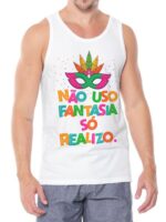 Camiseta Regata Slim Não Uso Fantasia - No Sense