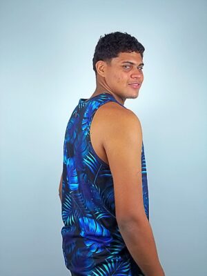 Preto_Regata Masculino Estampada Floral (7)