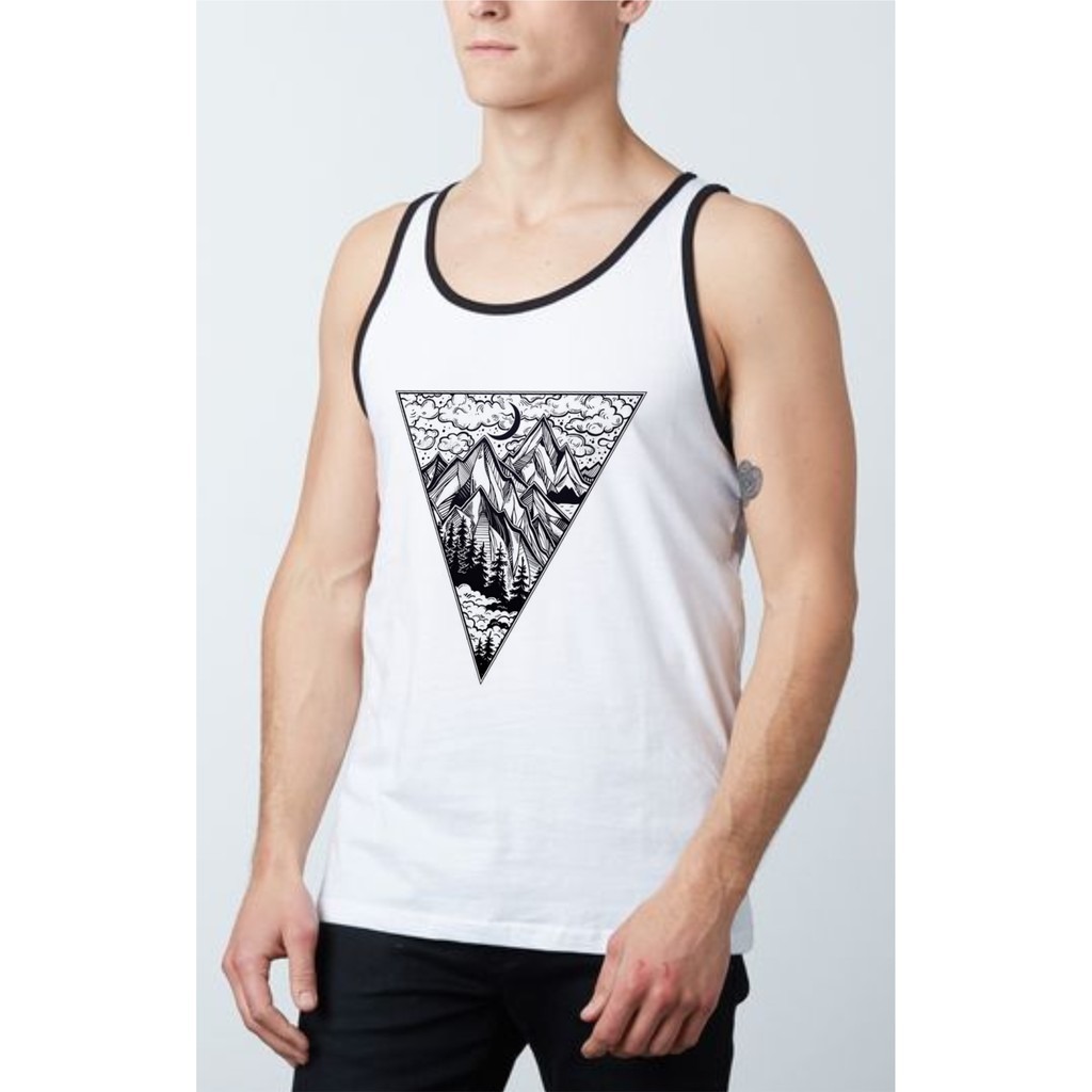Regata Masculino Ringer Tradicional Verão Triangulo - No Sense
