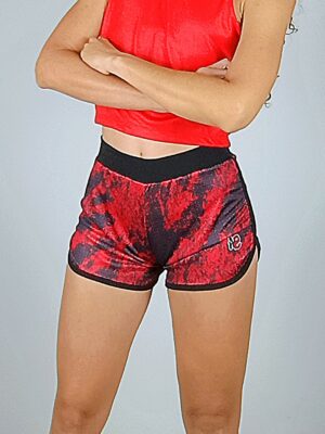 Short Barra Preto e Vermelho Pixelado Fit Dry Estampado - No Sense (9)