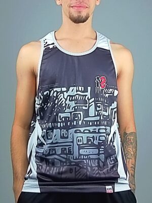 Camiseta Regata Abstrato Estampado Dry Fit - TOTAL - No Sense