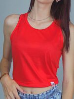 Blusa Cropped Vermelho Regata Soltinha Crop Top Tank Tee - No Sense