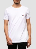 Camiseta 100% Algodão Slim Lisa Manga Curta Tee Com Bolso Estampado No Sense logo - No Sense