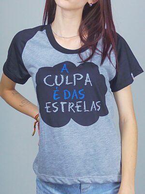 Camiseta A Culpa É Das Estrelas Feminina Babylook Raglan - No Sense